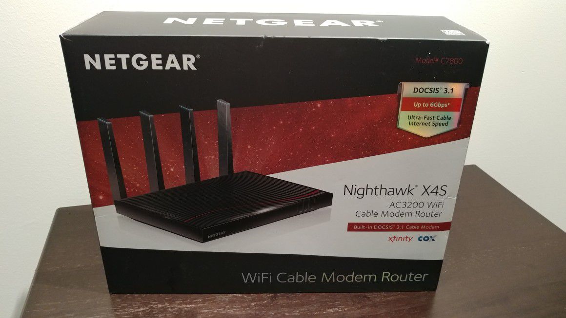 Netgear Nighthawk X4S AC3200 Wifi Cable Modem Router