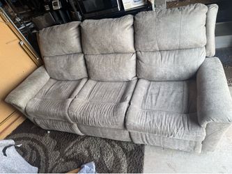 Faux Suede Power Sofa Recliner