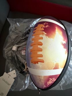Caleesa Football Shaped Rainbow Handbag