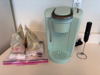 Keurig Coffee Maker + Milk Frother + LOTS of K-Cups