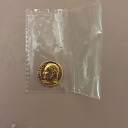 1988 Gold Plated D Mint Mark Dime
