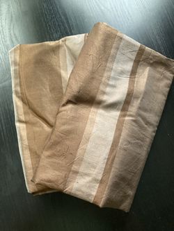 84” Brown Stripe Curtains