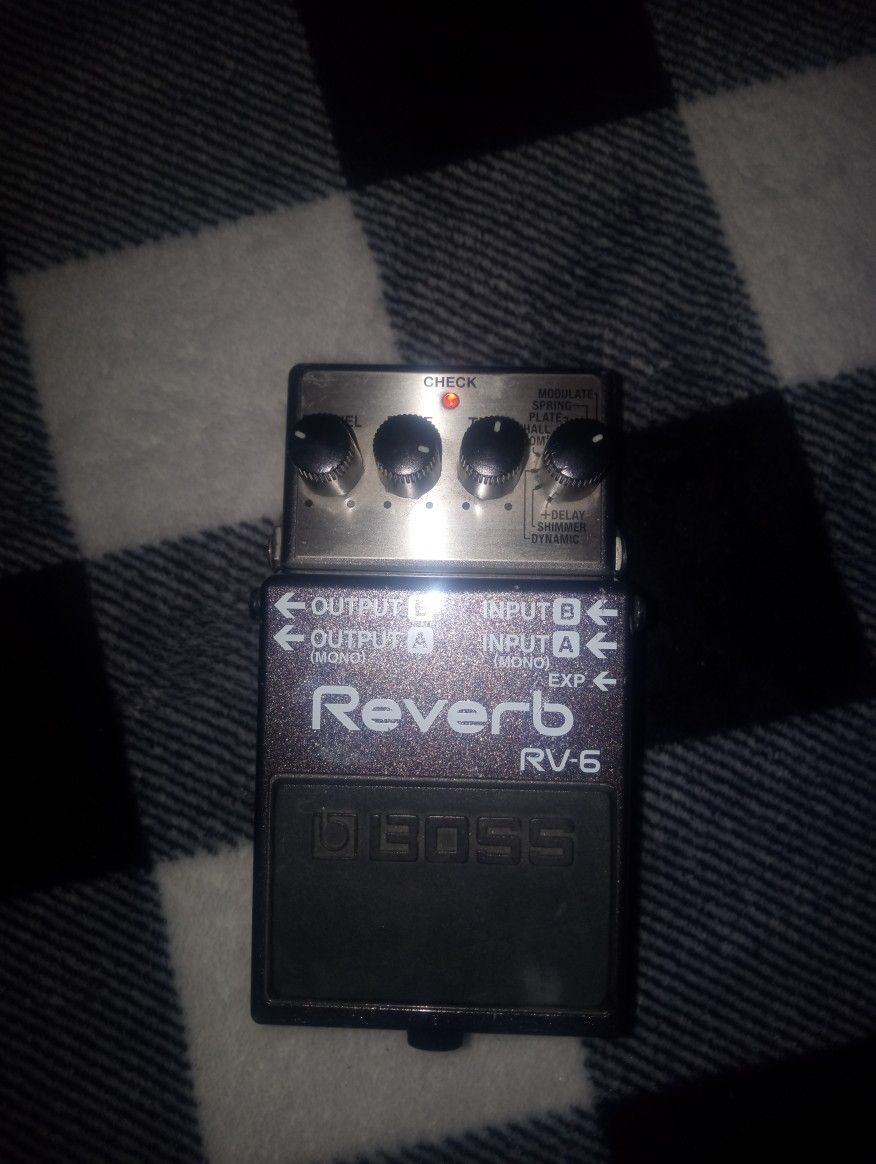 Used Out Of Box BOSS RV-6 Digital Delay/Reverb Pedal