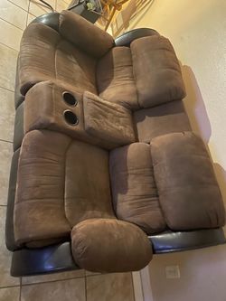 FREE Reclining Loveseat with Center Console