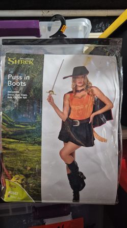 Halloween Costume Shrek PUSS IN BOOTS Adults S