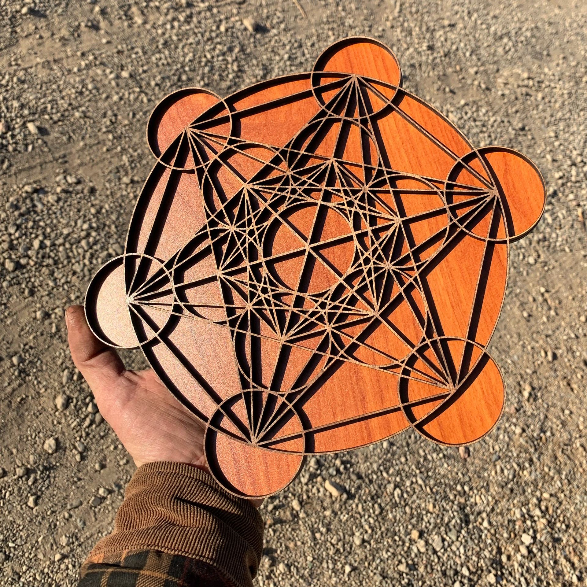 Sacred Geometry Grid - Solid Wood