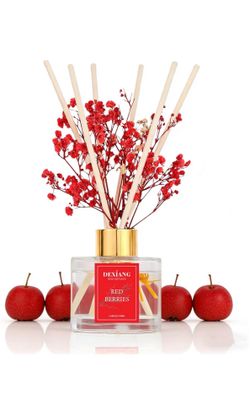 Reed Diffuser Set, Red Berrie 3.38 fl oz Oil Home Fragrance Bathroom Decor