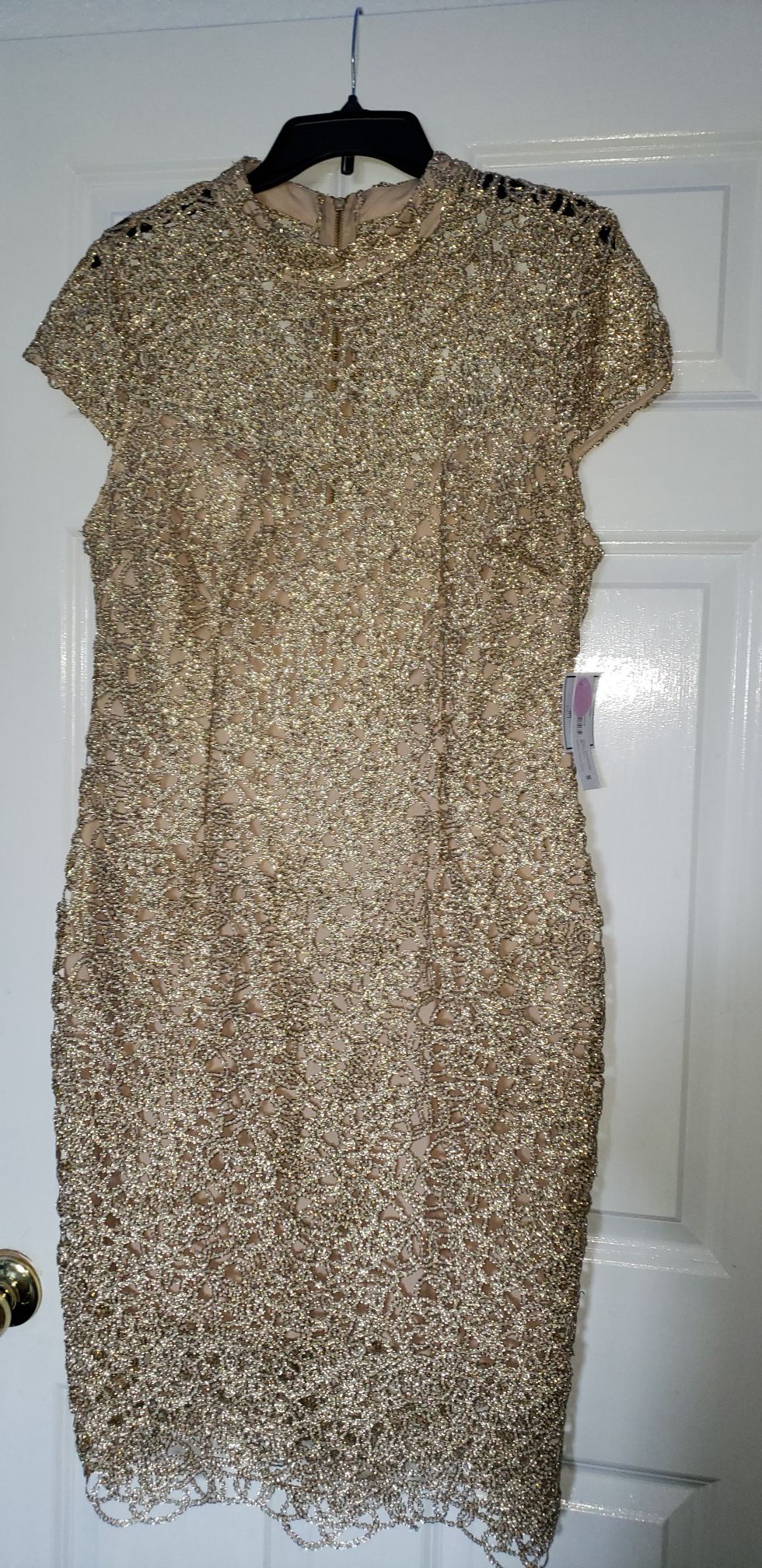 Beautiful gold glitter formal dress size 16 never worn