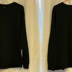 2 Mens Black Long Sleeves 