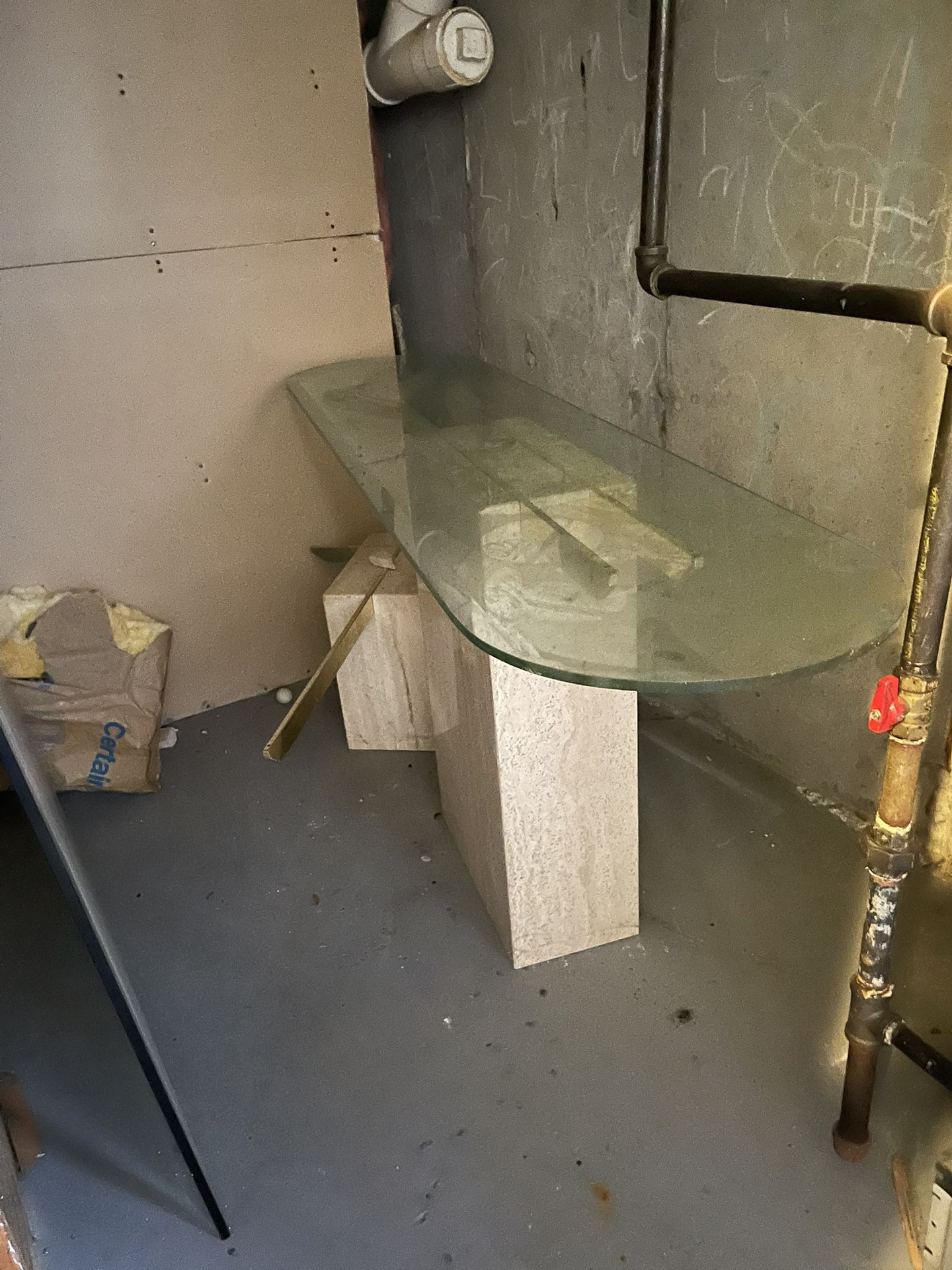 Travertine Table Set