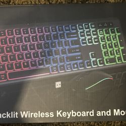 Backlit Wireless Keyboard & Mouse Combo