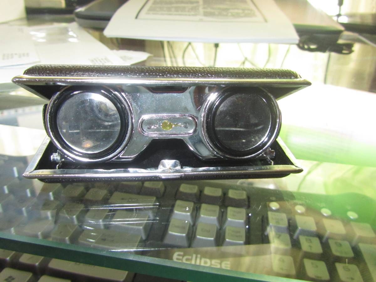 Vintage Elite Folding Opera Binocular Glasses Coated Lens 2.5x Made in