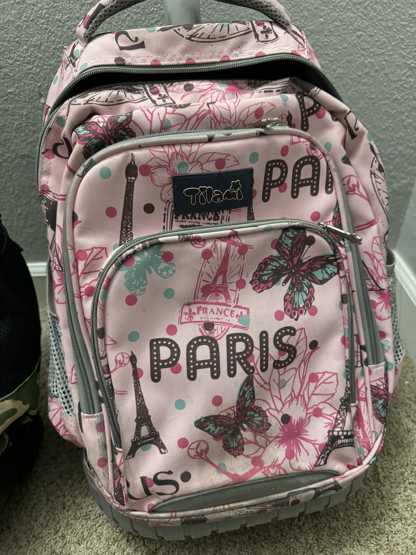 Tilami Rolling Backpack with Trolley Wheeled Design, Cute Cartoon