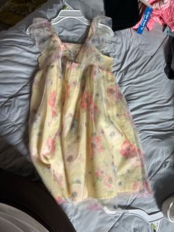 Gap yellow tulle dress new