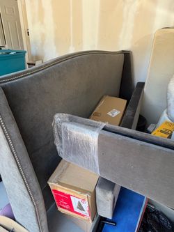 Queen Headboard, Frame Set, and Box Spring