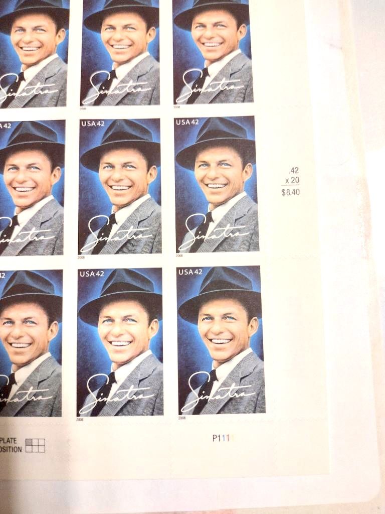 USPS Sheet Of Frank Sinatra Stamps