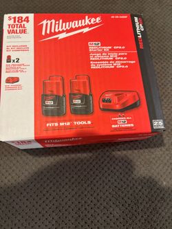 M12 12V Lithium-lon Compact 2.0 Ah Battery Pack (2-Pack) Starter Kit with Charger