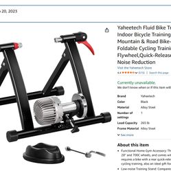 Stationary bike trainer