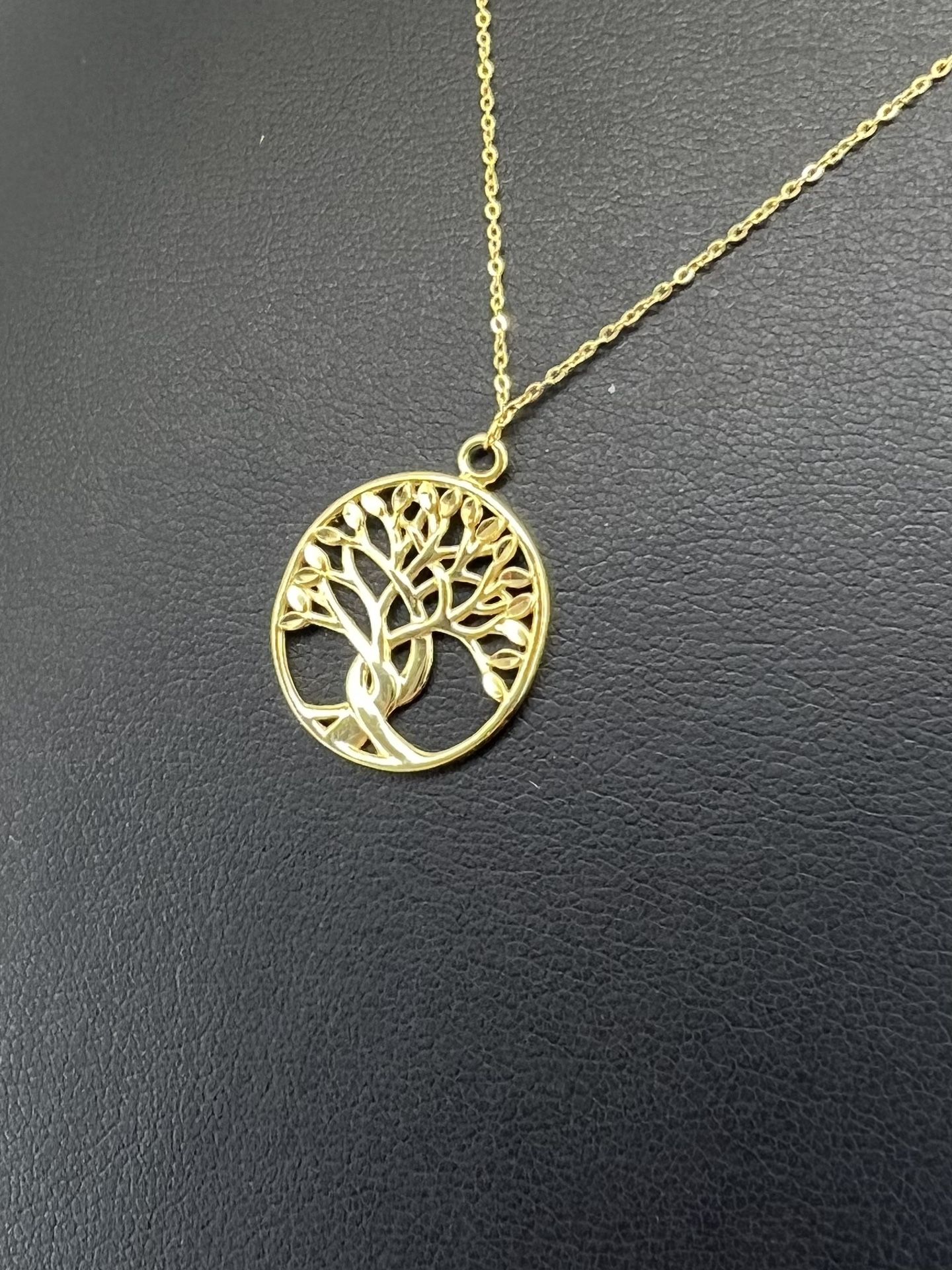 10kt Gold Family Tree Round Necklace And Pendant Combo 1.65grams 165072 8