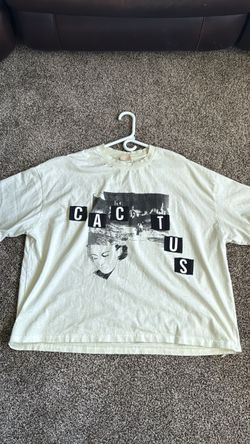 Size M-L Instagram Brand Cactus Graphic Cropped T-Shirt