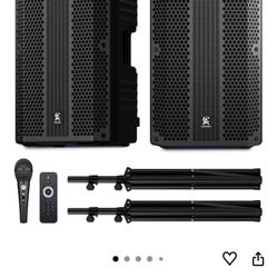 Brand New, In Box Dual Speaker System with Stands
