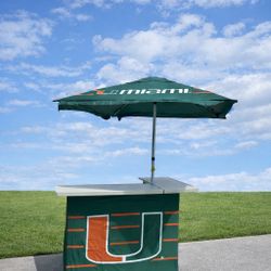 University Of miami Foldable Bar With Umbrella 