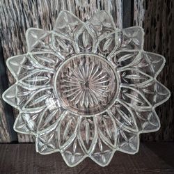 Vintage Federal Glass 8" Petal Glass Bowl