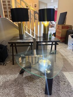 Living Room Tables and Lamp Set