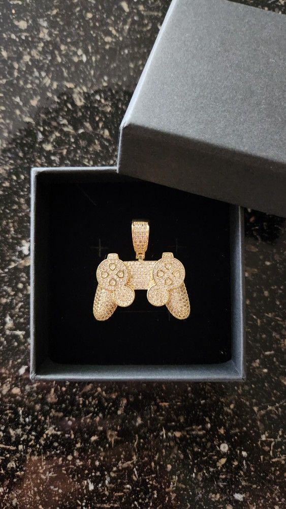 Gold Plated Gamer Necklace Pendant