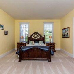 Queen Bed Frame – Solid Wood, Luxury Carved Design