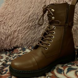 Aldo Brown Leather Boots 