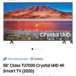 New TV Samsung Crystal UHD  58TU7000FXZA 