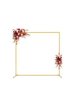 New Asee'm 6.6FTx6.6FT Gold Wedding Arch Backdrop Stand Square Metal Rectangular Arch Frame for Ceremony Party Birthday Bridal Baby Shower Anniversary