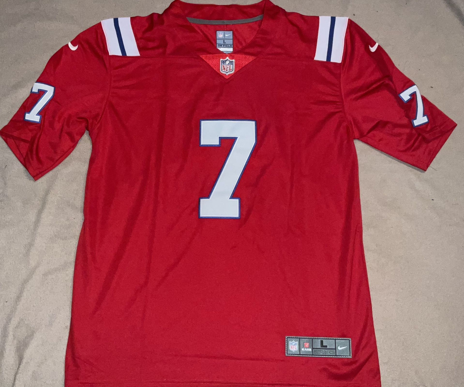 New England Patriots Juju Smith-Schuster Jersey Mens Large Red Stitched New