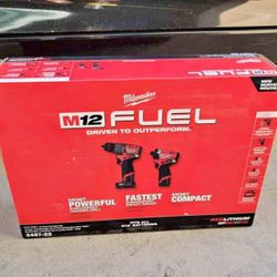 Milwaukee Combo Kit Hammer drill and impact driver brushless fuel m12