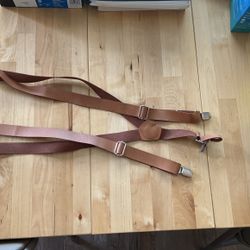 Vegan Leather Suspenders
