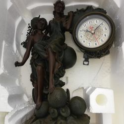 Vintage Crosa Statue Clock 