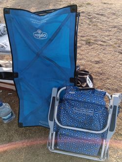 Toddler cot and Tommy Bahama chair
