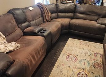 Reclining Leather Couch
