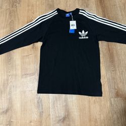 Adidas Three Stripes Long Sleeve Shirt Size Medium $30