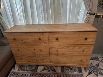 6 drawers dresser pine