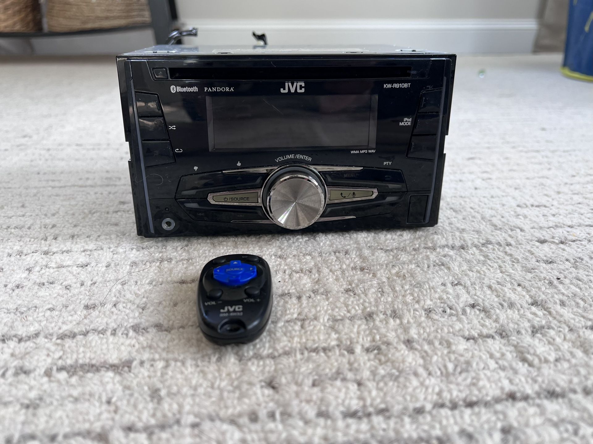 JVC KW-R910BT In-Dash DIN Car Stereo Receiver w/ Bluetooth. Remote included.