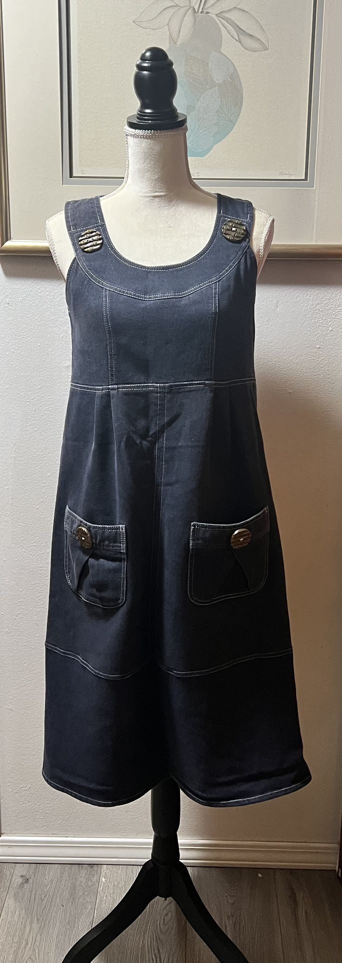 DARK WASH DENIM DRESS