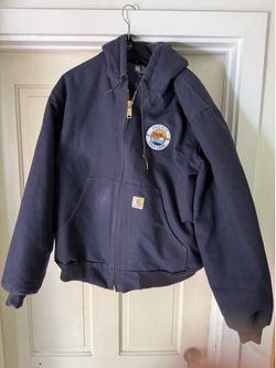 Carhartt Navy Active Jacket with Patch-Large