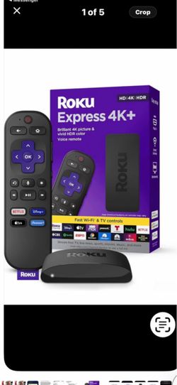 Roku Express premium 4K with remote , power cord, and HDMI  cable
