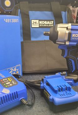 Kobalt 24-volt Brushless 1/2-in Drive Cordless Impact Wrench Battery and Charger Included