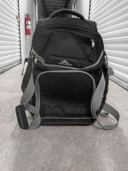 High Sierra Powerglide wheeled backpack in blacK