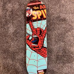Santa Cruz Marvel Spider-Man Screaming Hand Skateboard Deck RARE