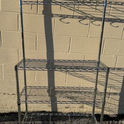Rack storage with 4 shelves for kitchen, bath, bar, plants or more!