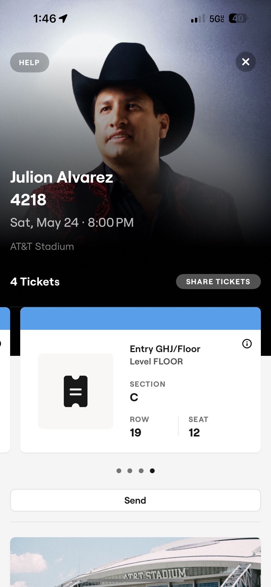 Julion Alvarez Floor Ticket AT&T